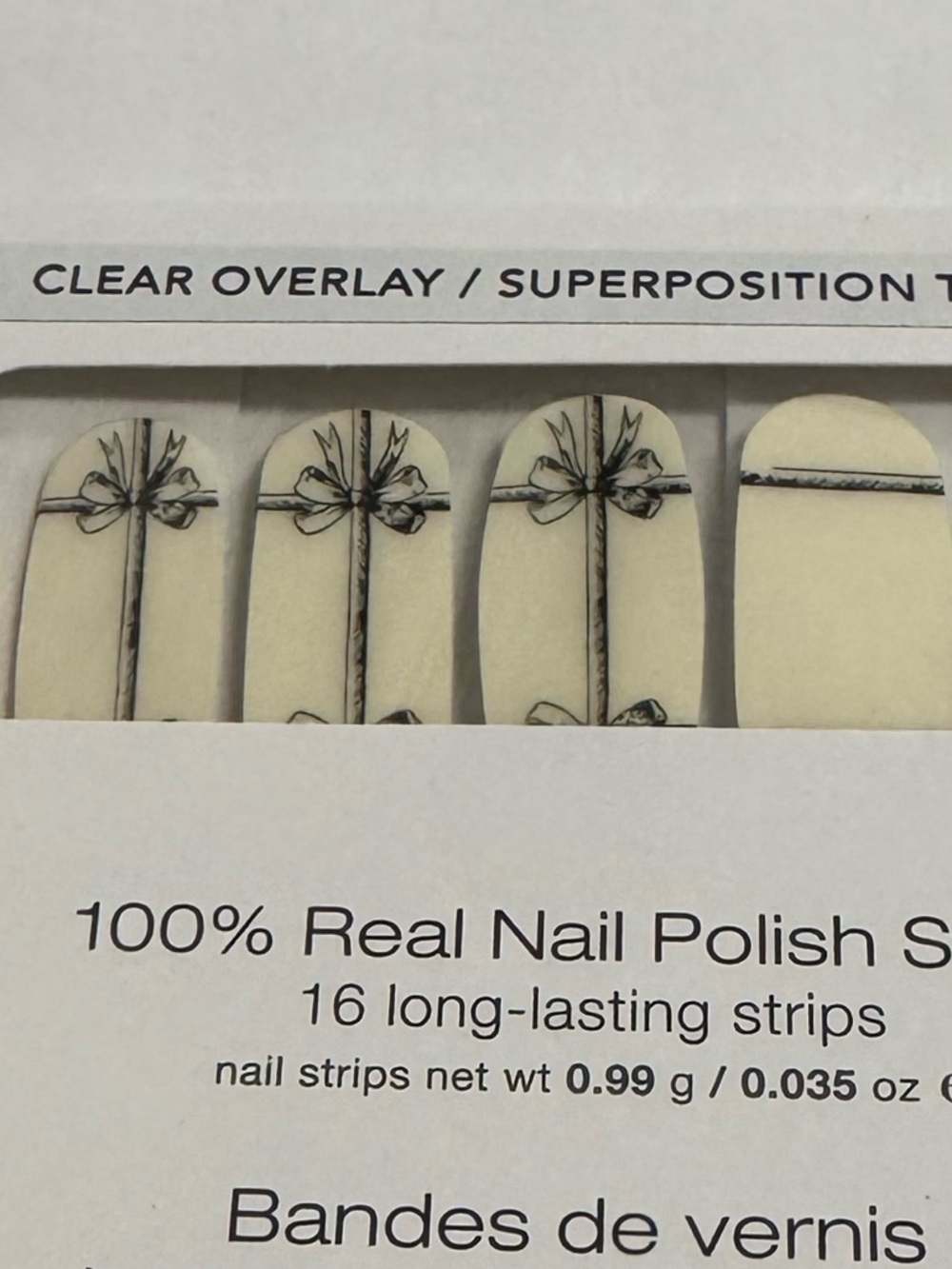 Color Street Nail Polish Strips all wrapped up FDL103 16 count NIP clear overlay
